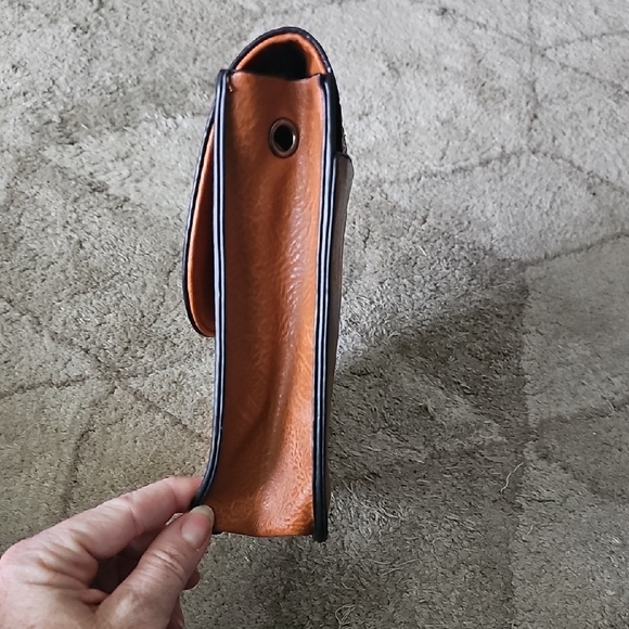 Embossed Studded Leatherlike Pouch - Picture 2 of 4